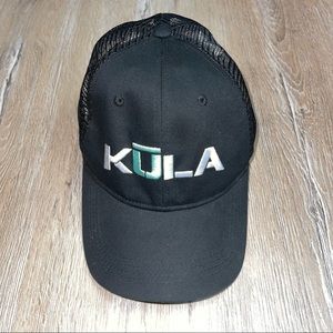 KULA Trucker Hat Black Cap Adjustable Snapback Mesh Hiking Fishing